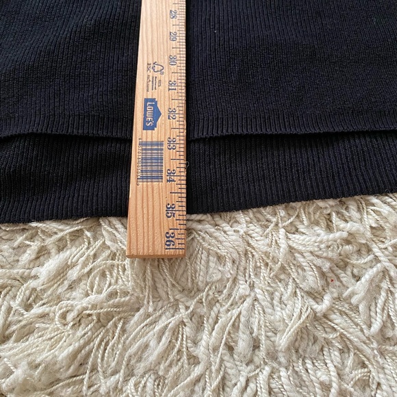 1. State Women's V-Neck Tunic/ Sweater with/ Cutout Sleeves - Black - Picture 9 of 13